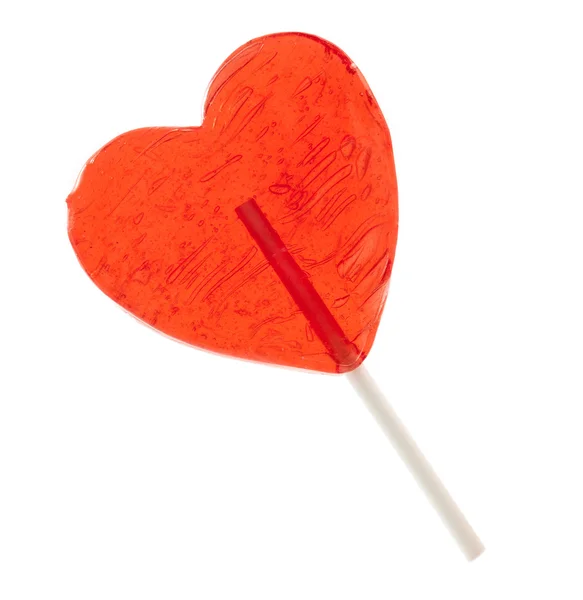 Candy heart on a stick — Stock Photo, Image