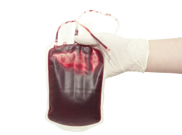 Beyaz Zemin Üzerinde Kan Torbası — Stok fotoğraf