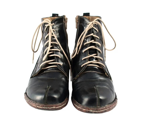 Beyaz Arkaplanda Siyah Ayakkabılar — Stok fotoğraf