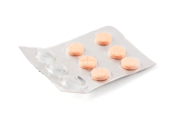 Tabletki Białym Tle — Zdjęcie stockowe