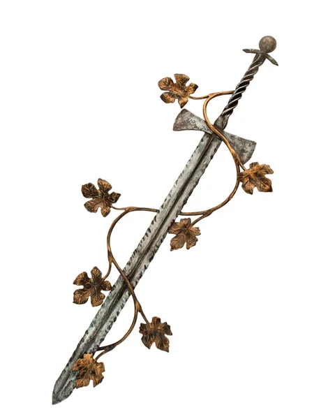 Leksak svärd med en vinstock — Stockfoto