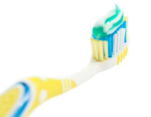 Zubní kartáček se zubní pastou — Stock fotografie