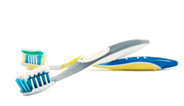 Zubní kartáček se zubní pastou — Stock fotografie
