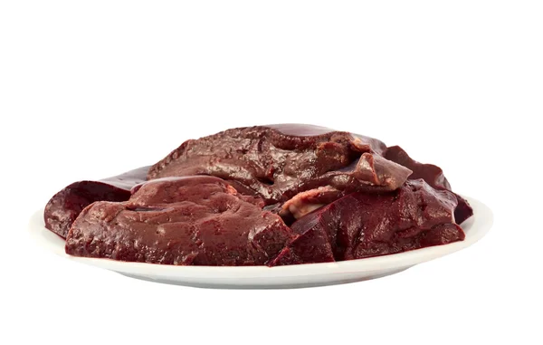 Liver in a dish — Stock Photo, Image