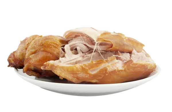 Uzené kuře v misce — Stock fotografie