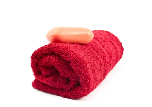 Handtuch und Seife — Stockfoto