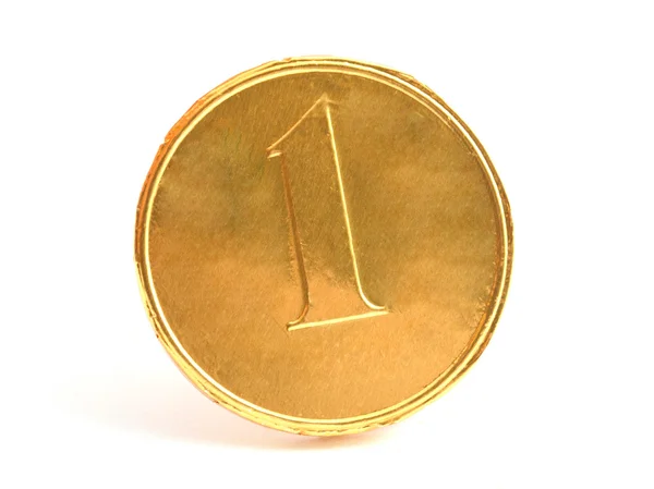 Chocolate gold penny — Stok fotoğraf