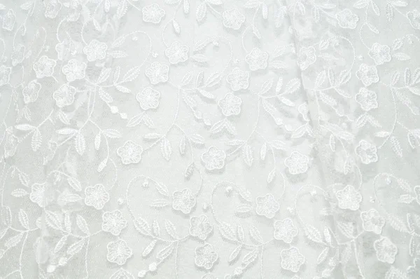 Tkaniny ślubne białe — Zdjęcie stockowe