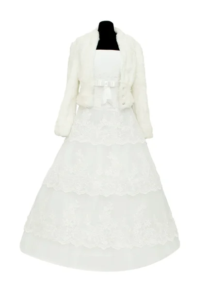 마네킹을 입은 웨딩 드레스 — 스톡 사진