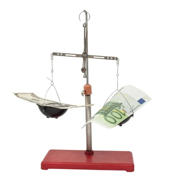 欧元、 美元的平衡 — 图库照片