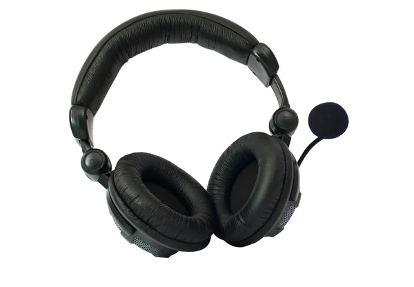 Black headphones — Stock Photo, Image