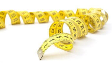 Yellow measuring tape clipart