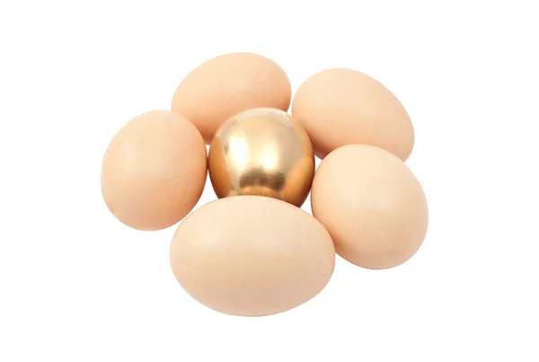 Eggs gold — Stock Photo, Image