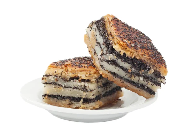 Tabakta haşhaş tohumlu kek — Stok fotoğraf