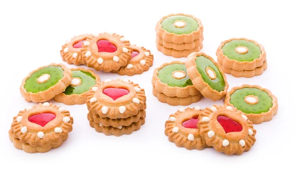 Röda och gröna cookies — Stockfoto