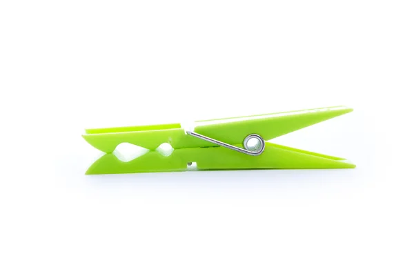 Yeşil clothespin — Stok fotoğraf