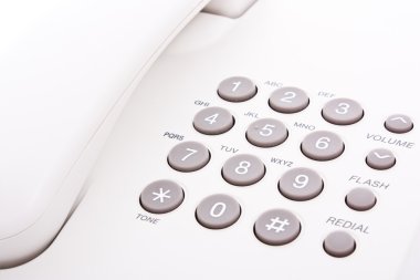 Close up shot of grey phone keypad clipart