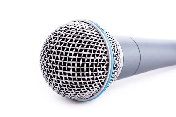 Zár Megjelöl Szemcsésedik Ból Mikrofon Elszigetelt Fehér — Stock Fotó