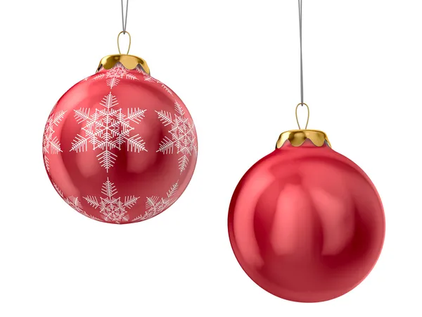 Karácsonyi dekoráció fehér háttér. elszigetelt 3D-s kép — Stock Fotó