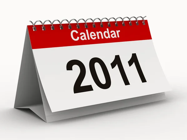 Ημερολογιακό έτος 2011 στο λευκό backgroung — Φωτογραφία Αρχείου