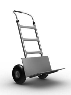 Hand truck on white background clipart