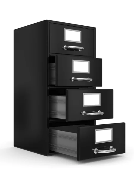 Filing cabinet on white. Isolated 3D image — Stock Photo, Image