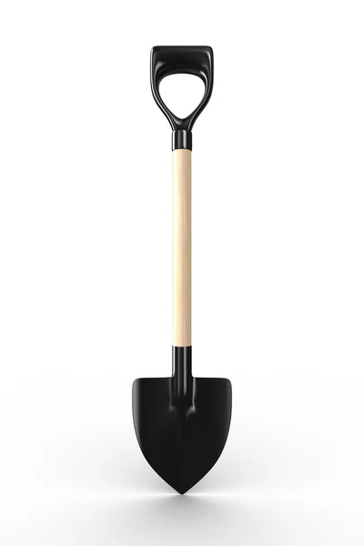 Shovel on white background. garden tool. Isolated 3D image — Stock Photo, Image