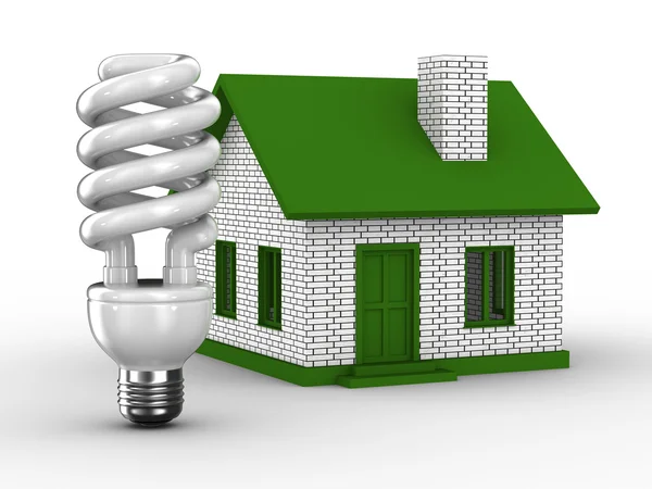 Power efficiency of house. Isolated 3D image — Stock Photo, Image