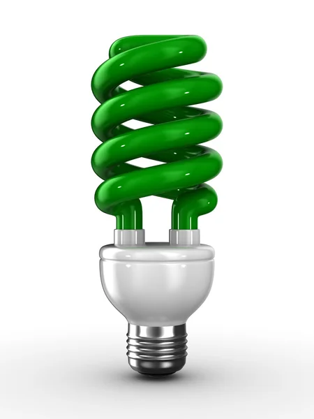 Energy saving bulb on white background. Isolated 3D image — Stock Photo, Image