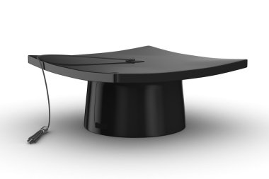 Graduation. Isolated 3D image on white background clipart