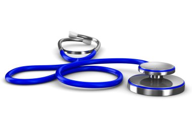 Stethoscope on a white background. Isolated 3D image clipart