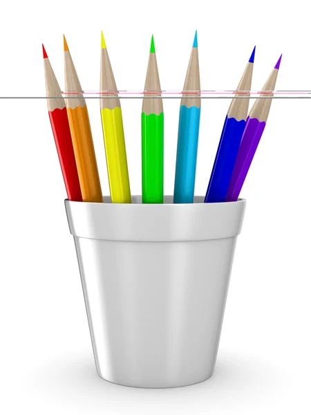 Set Pencils White Background Isolated Image — Stock Photo, Image