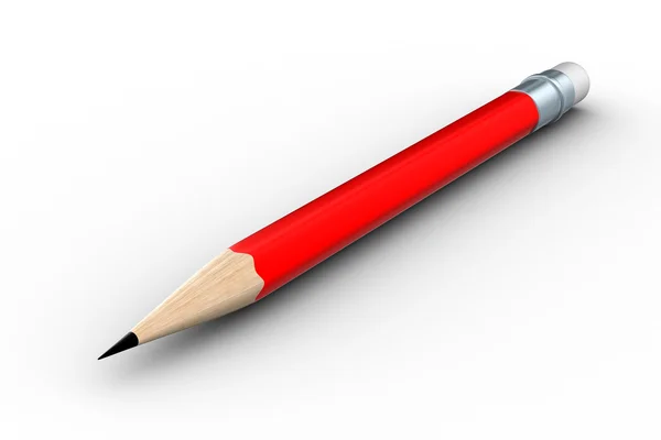 白い背景の上の鉛筆。分離の 3 d イメージ — ストック写真