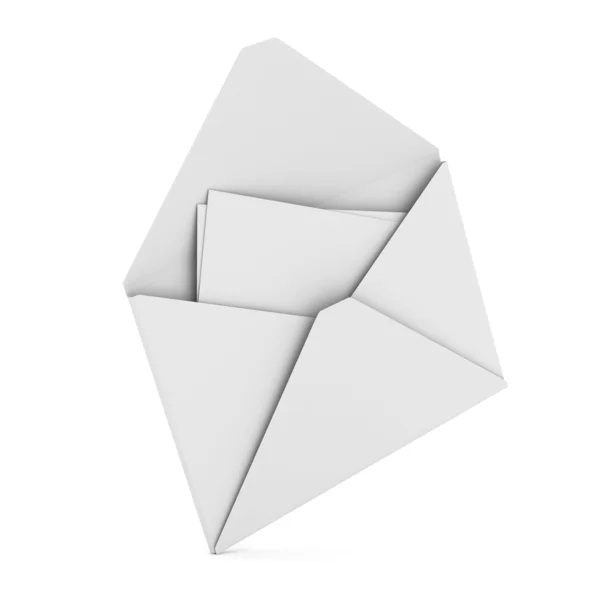 Έννοια e-mail σε λευκό φόντο. Μεμονωμένη εικόνα 3D — Φωτογραφία Αρχείου