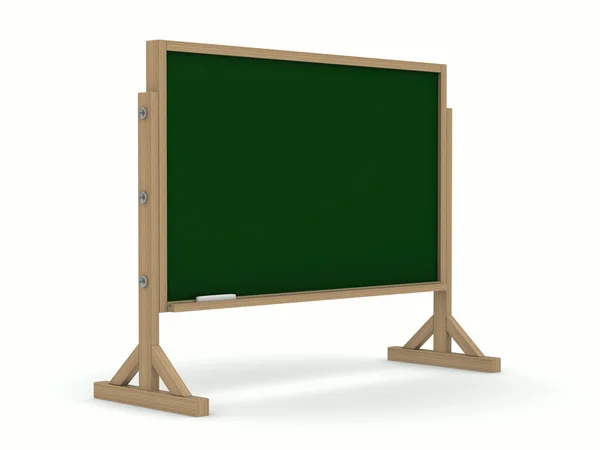 Blackboard tebeşir beyaz arka plan ile. izole 3d görüntü — Stok fotoğraf