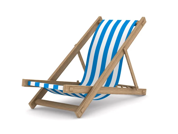 Deckchair on white background. Isolated 3D image — Stock Photo, Image
