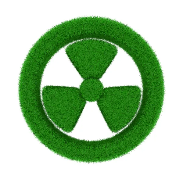 Σύμβολο της ακτινοβολίας από τη χλόη. απομονωμένες 3d εικόνας — Φωτογραφία Αρχείου