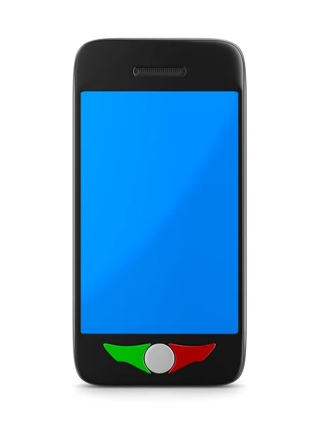 Telefon på vit bakgrund. isolerade 3d-bild — Stockfoto
