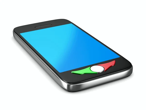 Телефон на белом фоне. Изолированное 3D изображение — стоковое фото
