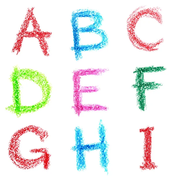 Crayon alphabet, Lettrs A - I