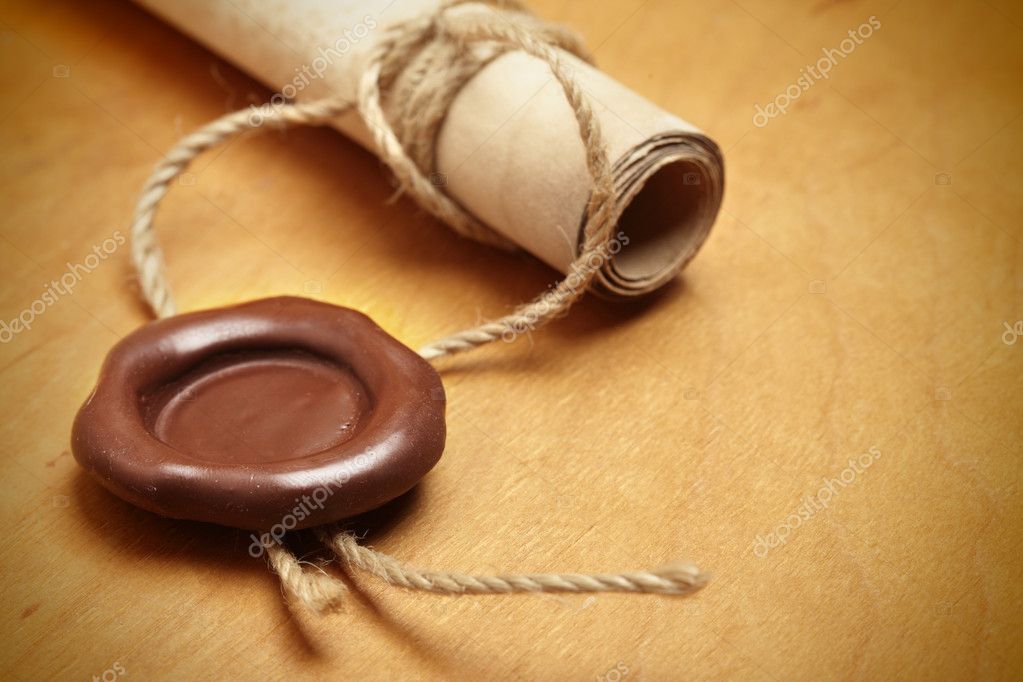 Scroll with wax seal — Stock Photo © Zoooom 4553321