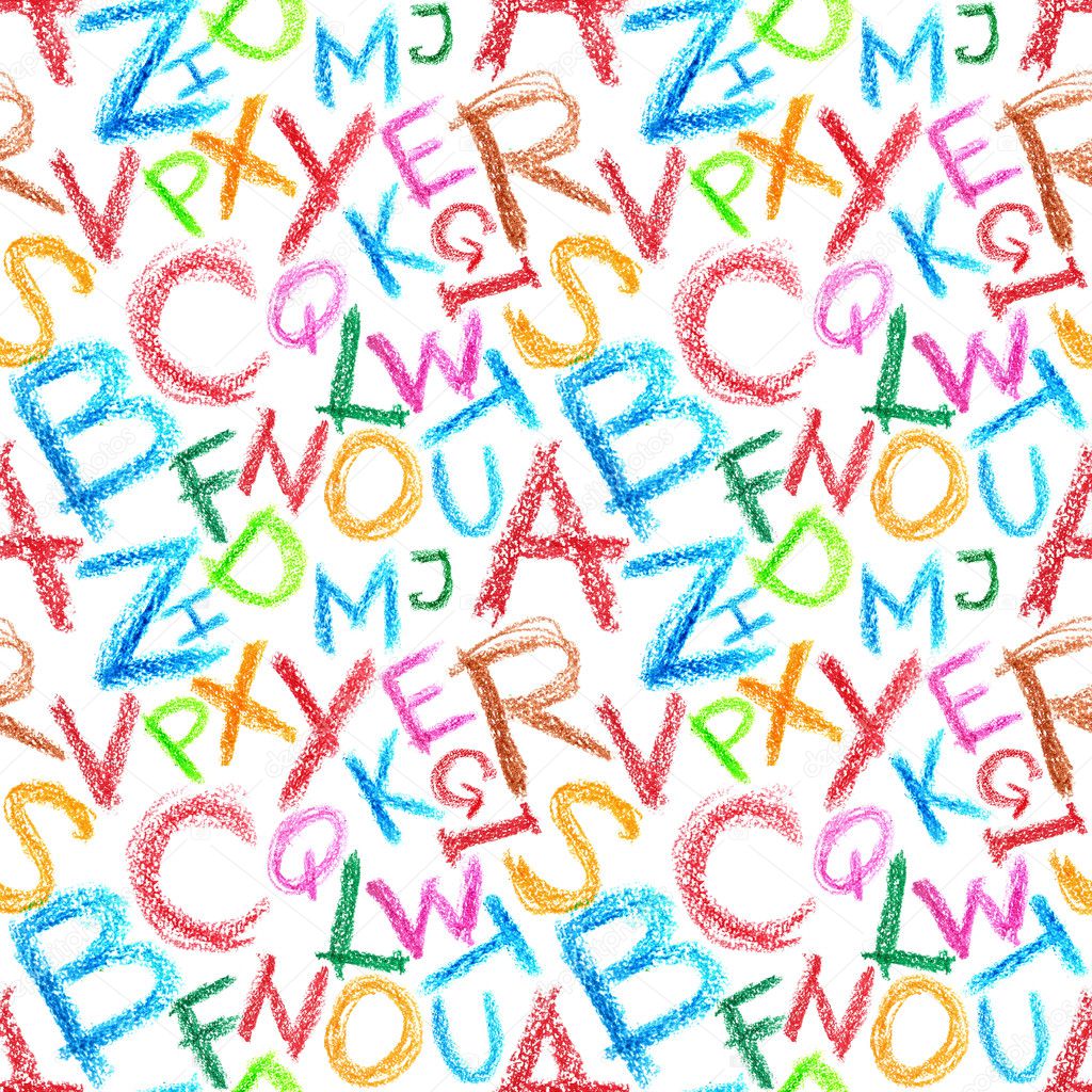 Crayon alphabet seamless — Stock Photo © Zoooom #4554410