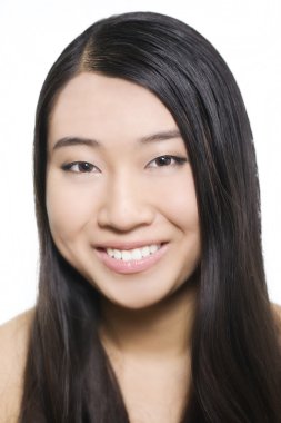 genç güzel Asya model portresi
