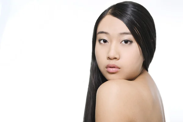 Portrait of young beautiful asian model — Stock Photo, Image