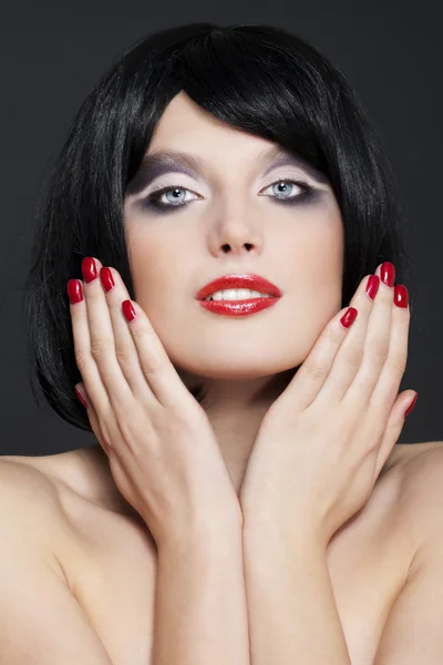 Mulher com maquiagem elegante — Fotografia de Stock
