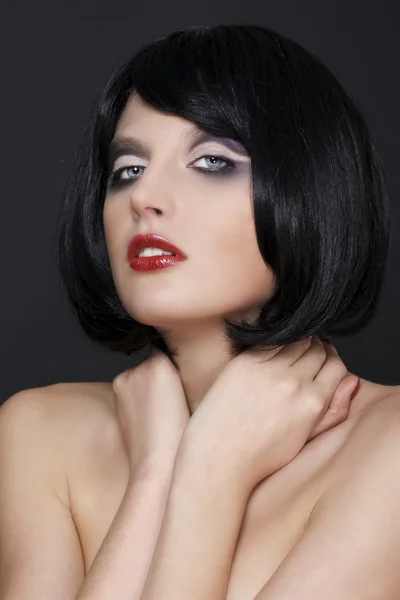 Frau mit stylischem Make-up — Stockfoto
