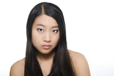genç güzel Asya model portresi
