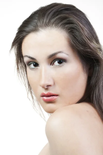 Kvinna med vackra make-up — Stockfoto