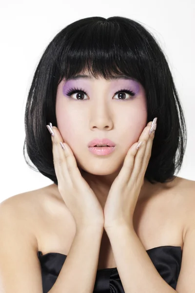 Surprised beautiful asian woman — Stock Photo, Image