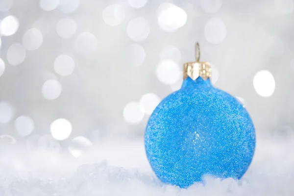 stock image Blue christmas ball